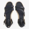 Espadrilles mit Lederriemen und Plateau Espadrilles mit Lederriemen und Plateau