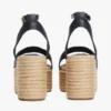 Espadrilles mit Lederriemen und Plateau Espadrilles mit Lederriemen und Plateau