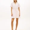 Essential Gestreiftes Kleid aus Leinenmischung Essential Gestreiftes Kleid aus Leinenmischung