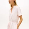 Essential Gestreiftes Kleid aus Leinenmischung Essential Gestreiftes Kleid aus Leinenmischung