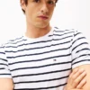 Extra Slim Stripe Stretch-Baumwoll-T-Shirt