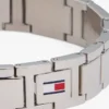 Flachglied-Armband mit Streifenakzent Flachglied-Armband mit Streifenakzent