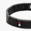 Flachglied-Armband mit Streifenakzent Flachglied-Armband mit Streifenakzent