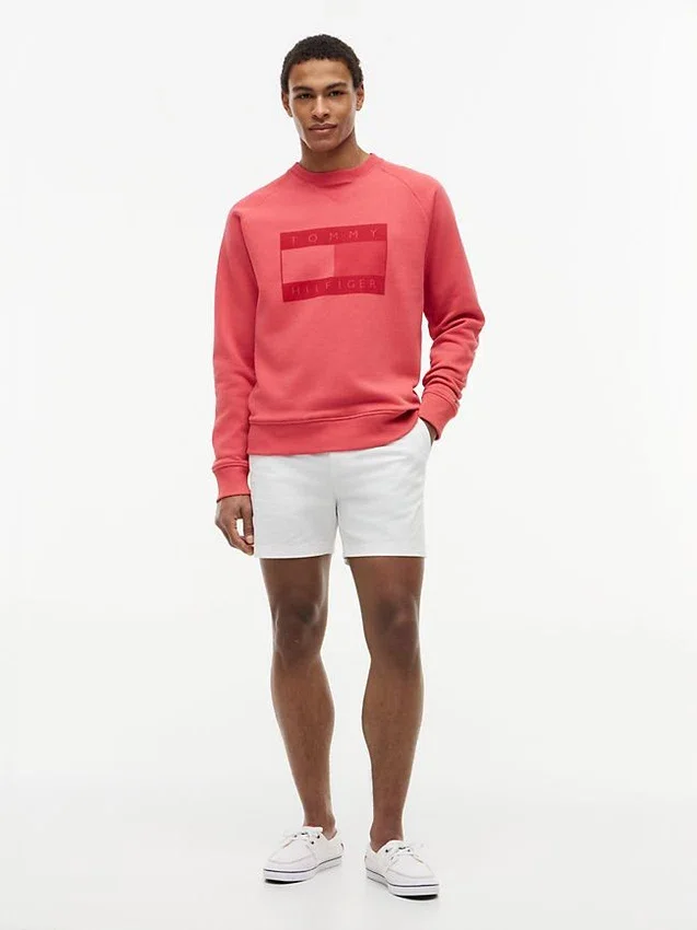 Flag-Logo-Sweatshirt mit gebürsteter Innenseite und Raglanärmeln Flag-Logo-Sweatshirt mit gebürsteter Innenseite und Raglanärmeln