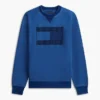 Flaggen-Logo-Sweatshirt mit Raglanärmeln, indigo-gefärbt Flaggen-Logo-Sweatshirt mit Raglanärmeln, indigo-gefärbt