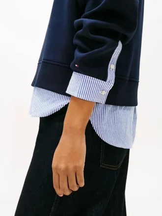 Fleece-Sweatshirt im Lagen-Look