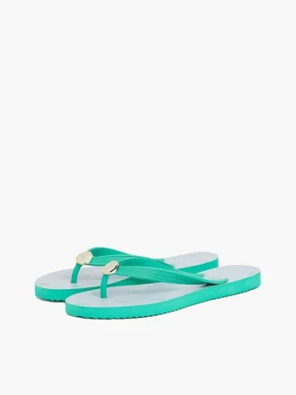 Flip-Flops mit Metallbeschlägen und Monogramm-Print Flip-Flops mit Metallbeschlägen und Monogramm-Print
