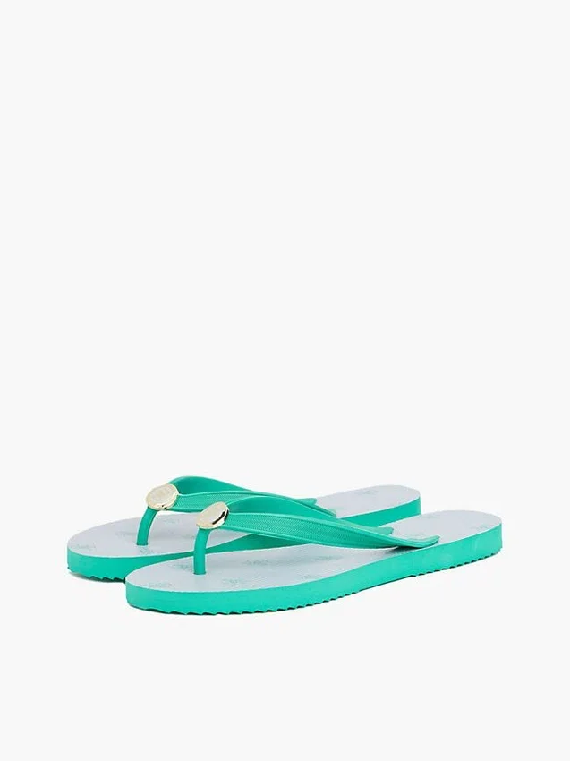 Flip-Flops mit Metallbeschlägen und Monogramm-Print Flip-Flops mit Metallbeschlägen und Monogramm-Print