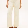Garment-Dyed High-Rise Wide Leg Jeans