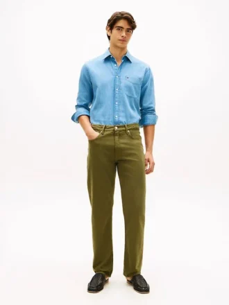 Garment-Dyed Regular Straight Jeans