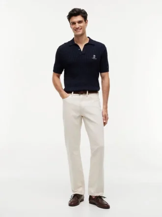 Garment-Dyed Straight Jeans