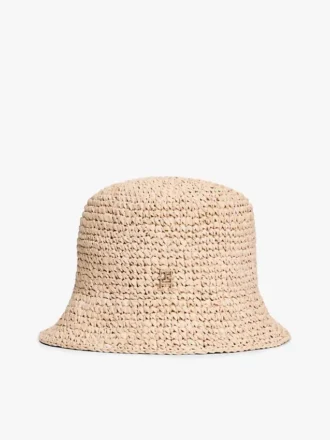 Gehäkelter Raffia-Bucket-Hut Gehäkelter Raffia-Bucket-Hut