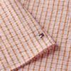 Gerafftes Gingham-Seersucker-Midi-Kleid Gerafftes Gingham-Seersucker-Midi-Kleid