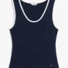Geripptes Tanktop mit V-Ausschnitt Geripptes Tanktop mit V-Ausschnitt