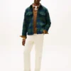 Gesteppte Hemdjacke aus Wollmischung mit Karomuster Gesteppte Hemdjacke aus Wollmischung mit Karomuster