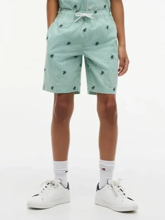 Gestreifte Shorts mit Monogramm-Logo für Kinder Gestreifte Shorts mit Monogramm-Logo für Kinder