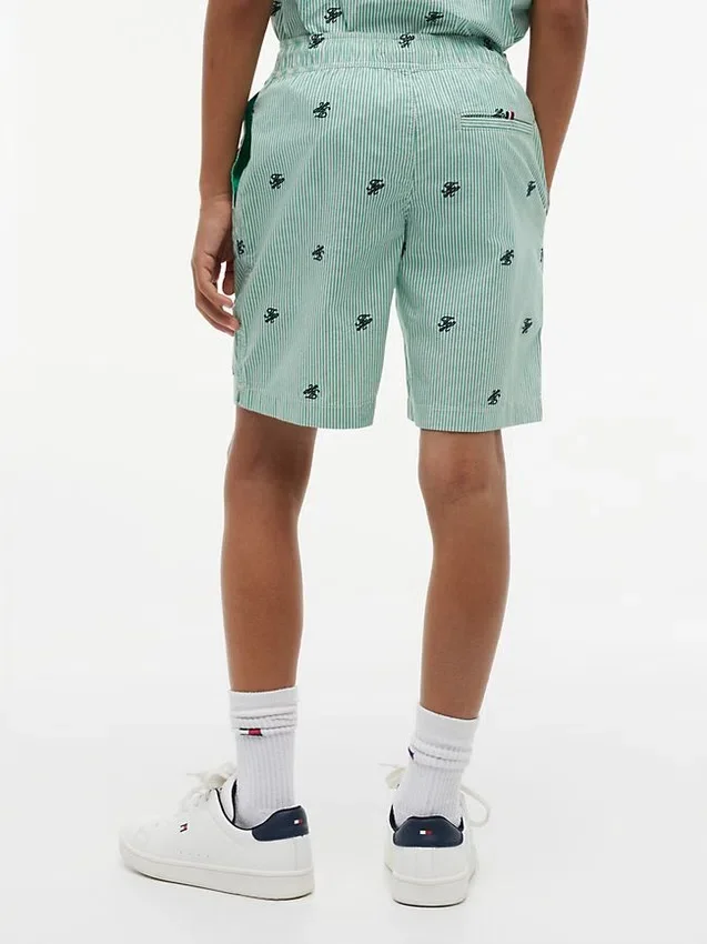 Gestreifte Shorts mit Monogramm-Logo für Kinder Gestreifte Shorts mit Monogramm-Logo für Kinder