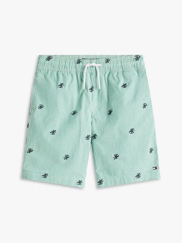 Gestreifte Shorts mit Monogramm-Logo für Kinder Gestreifte Shorts mit Monogramm-Logo für Kinder