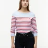 Gestreifter Pullover mit U-Boot-Ausschnitt Gestreifter Pullover mit U-Boot-Ausschnitt