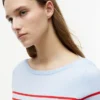 Gestreifter Pullover mit U-Boot-Ausschnitt Gestreifter Pullover mit U-Boot-Ausschnitt