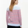 Gestreifter Pullover mit U-Boot-Ausschnitt Gestreifter Pullover mit U-Boot-Ausschnitt