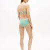 Gestreifter Seersucker-Bikini-Unterteil