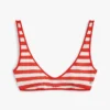 Gestreiftes Bikini-Oberteil mit U-Ausschnitt Gestreiftes Bikini-Oberteil mit U-Ausschnitt