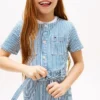 Gestreiftes Jeanskleid für Kinder