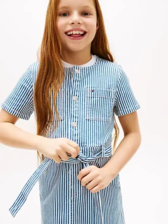 Gestreiftes Jeanskleid für Kinder Gestreiftes Jeanskleid für Kinder
