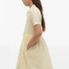 Gestreiftes Kleid aus Baumwoll-Leinen-Mischung für Kinder