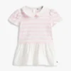 Gestreiftes Mix-Media-Kleid für Babys