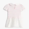 Gestreiftes Mix-Media-Kleid für Babys