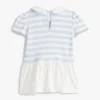 Gestreiftes Mix-Media-Kleid für Babys