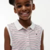 Gestreiftes, ärmelloses Polo-Kleid für Kinder Gestreiftes, ärmelloses Polo-Kleid für Kinder
