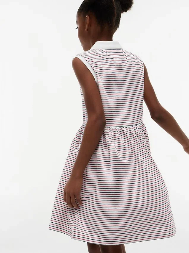 Gestreiftes, ärmelloses Polo-Kleid für Kinder Gestreiftes, ärmelloses Polo-Kleid für Kinder
