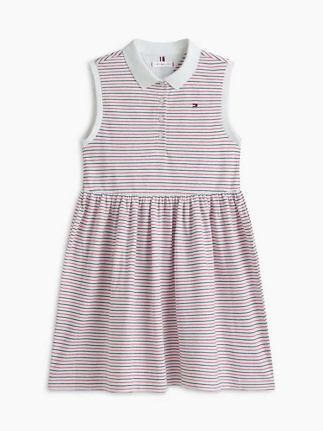 Gestreiftes, ärmelloses Polo-Kleid für Kinder Gestreiftes, ärmelloses Polo-Kleid für Kinder