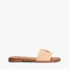 Gewebte Pantoletten mit Schriftzug-Monogramm