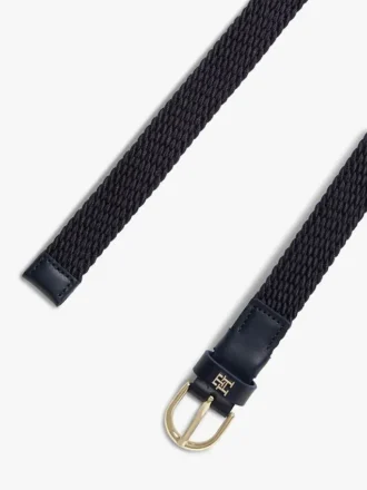 Gewebter elastischer Gürtel mit runder Schnalle Gewebter elastischer Gürtel mit runder Schnalle