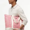 Gingham-Canvas-Tragetasche Gingham-Canvas-Tragetasche