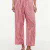 Gingham-Hose aus Leinenmischung Gingham-Hose aus Leinenmischung
