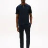 Henley-Schlafhemd aus Jersey-Wildleder Henley-Schlafhemd aus Jersey-Wildleder