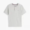 Henley-Schlafhemd aus Jersey-Wildleder Henley-Schlafhemd aus Jersey-Wildleder