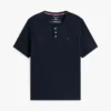 Henley-Schlafhemd aus Jersey-Wildleder Henley-Schlafhemd aus Jersey-Wildleder