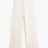 High-Rise-Stretch-Jeans mit weitem Bein