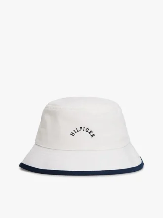 Hilfiger Logo Bucket Hat aus gebürstetem Stoff Hilfiger Logo Bucket Hat aus gebürstetem Stoff