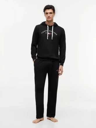 Hilfiger Logo Piqué-Schlaf-Hoodie