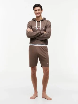 Hilfiger Logo Piqué-Shorts für den Schlaf
