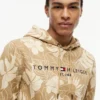 Hoodie mit gebürsteter Innenseite und tropischem Print