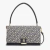 Jacquard-Umhängetasche mit Monogramm-Verschluss Jacquard-Umhängetasche mit Monogramm-Verschluss