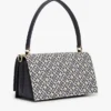 Jacquard-Umhängetasche mit Monogramm-Verschluss Jacquard-Umhängetasche mit Monogramm-Verschluss